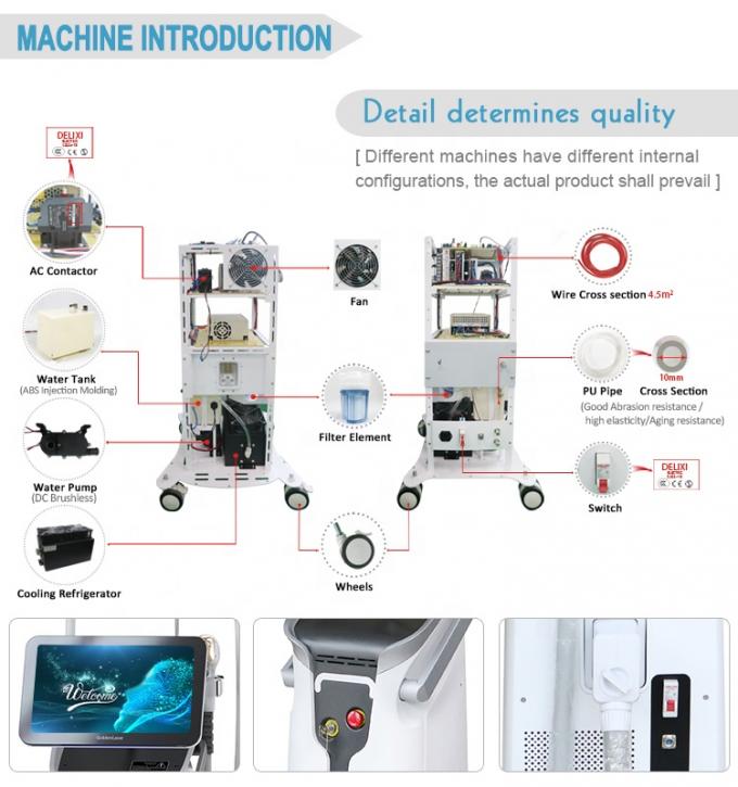 Permanent Diode Laser Hair Removal Machine 755 808 1064Nm Medical Beauty Equipment 8