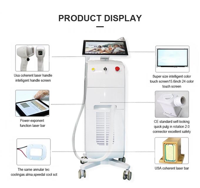 Máquina de láser de diodo de titanio de hielo longitud de onda triple 755 808 1064Nm Diodo láser de depilación 2