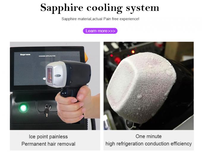 Máquina de láser de diodo de titanio de hielo longitud de onda triple 755 808 1064Nm Diodo láser de depilación 5